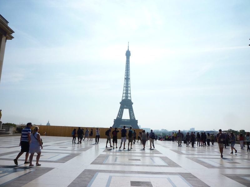 french Culture, adult, urban Scene, real people, blue skies, adults only, men, group, city Life, cityscape, tourist, international Landmark, city, eiffel