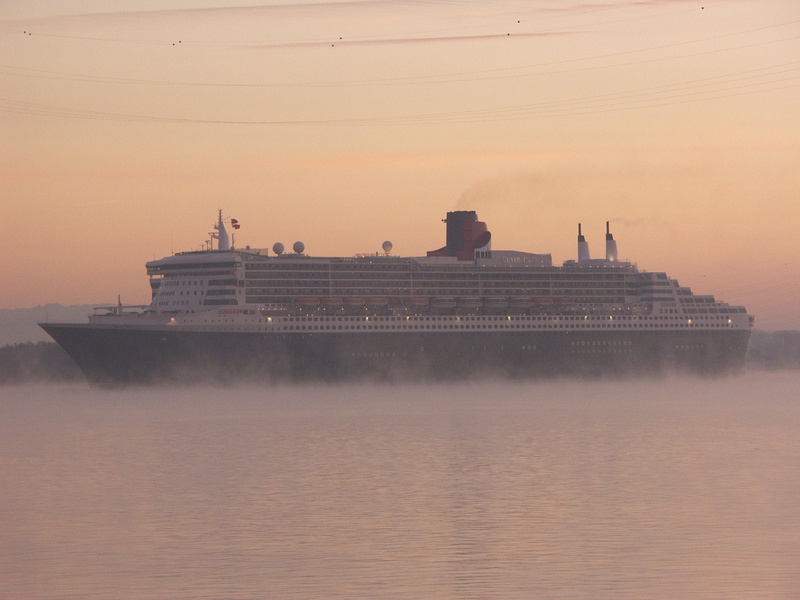 transportation, cruise Ship, water, waterfront, travel Destinations, morgenstimmung, landscape, skies, people Traveling, morgenrot, no people, tourism