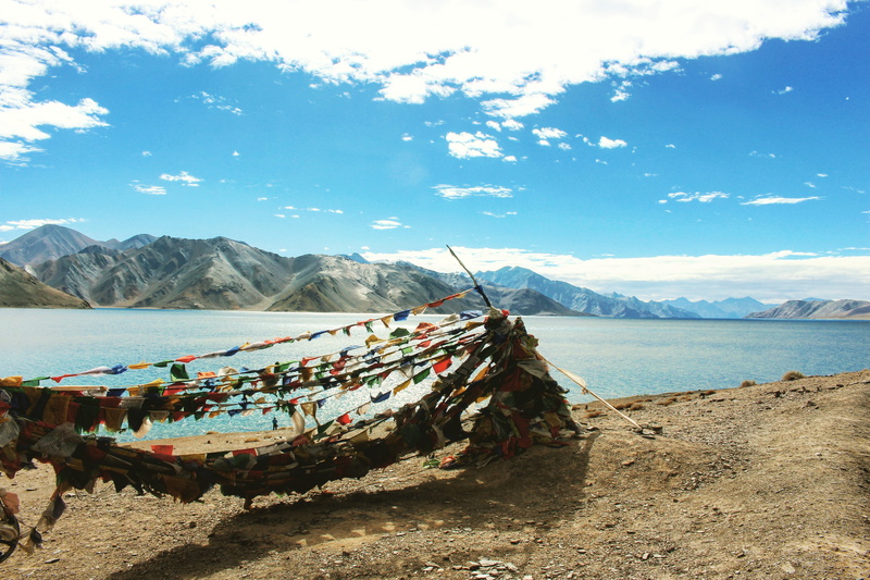 vessel, sky, boat, ground, pangong lake, 5K, mode of transportation, mountain range, cloud - sky, beauty in nature, dinghy, sunlight, scenery, idyllic