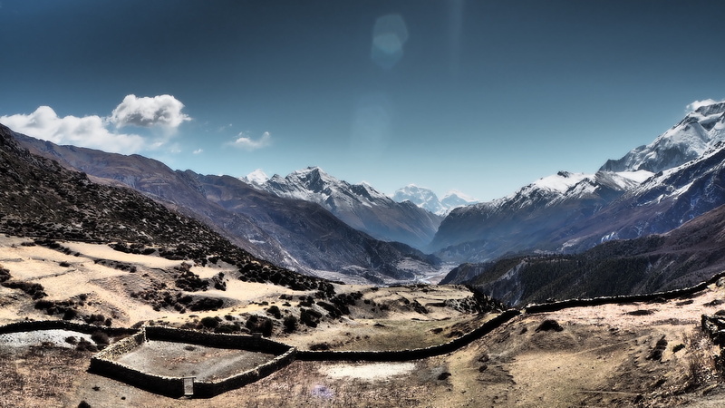 beauty in nature, trail, sky, scenics - nature, snowcapped mountain, daytime, tranquil scene, 4K, travel, no people, cold temperature, mountain peak, land
