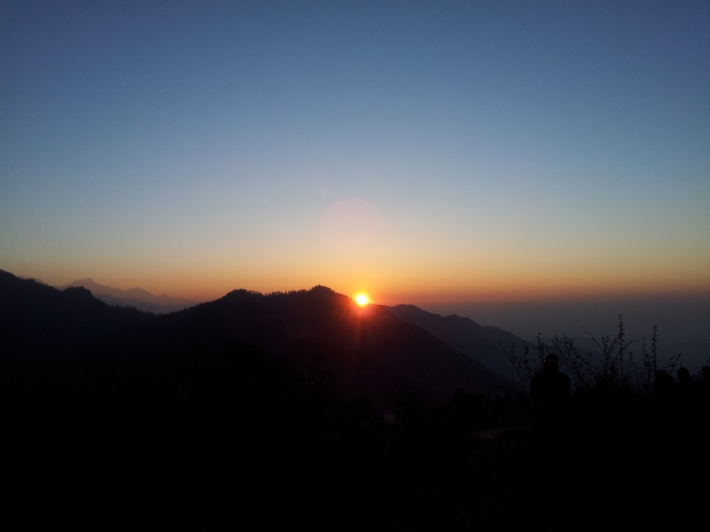 penny hill, sunrise, outdoors, sky, mountain, mountain range, copy space, scenics - nature, 2K, non-urban scene, tranquility, tree, sun, no people, silhouette