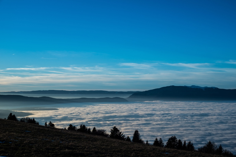 no people, fog, air, clouds, lndscape, 4K, land, water, sky, idyllic, beaumont, space, day, scenics - nature, nature, high, genève, tranquility, salève