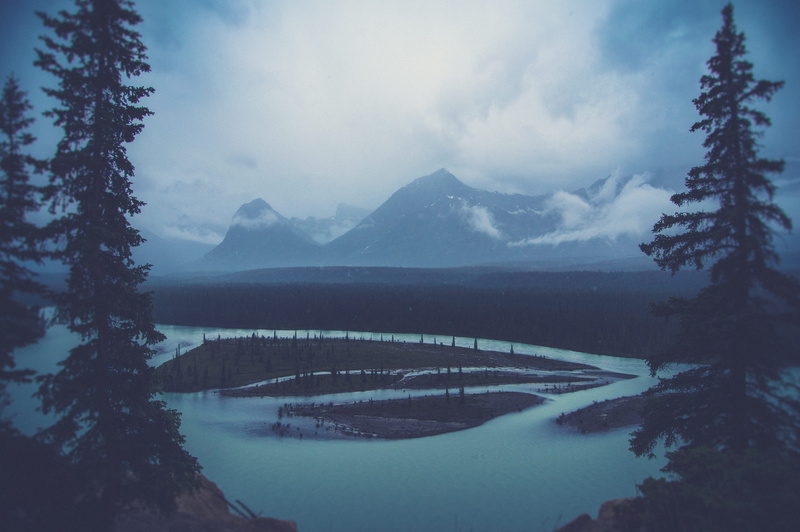 sunset, cloudporn, mountain Range, cloud - Sky, alberta, woodland, 5K, banff, roadtrip, autumn, beauty In Nature, pine Tree, water, river, tranquil Scene