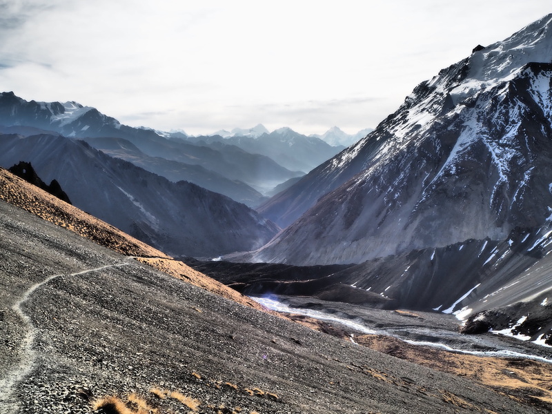 cold temperature, snowcapped mountain, winter, alpine, annapurna circuit, covered, trekking, environment, altitude, outdoors, beauty in nature, hiking