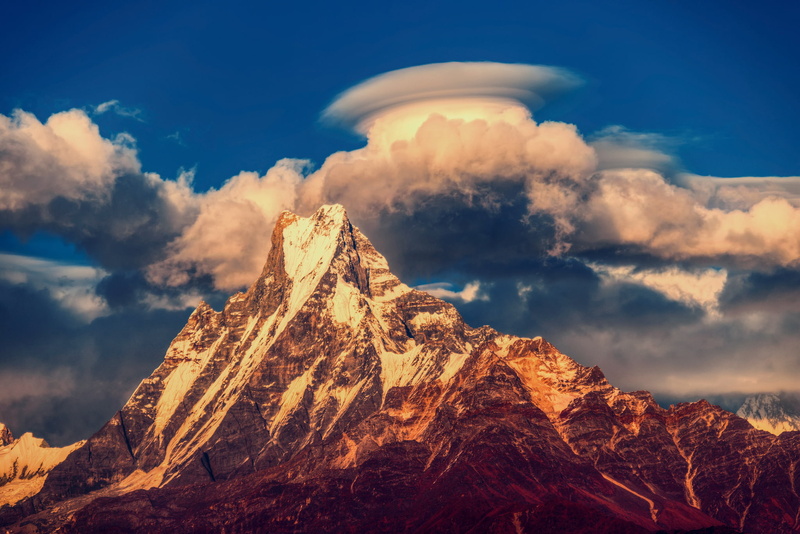 scenics - nature, famous Place, sky, no People, solid, valley, physical geography, mountain, nature, outdoors, sunset, rock - Object, blue, dolomites, snow