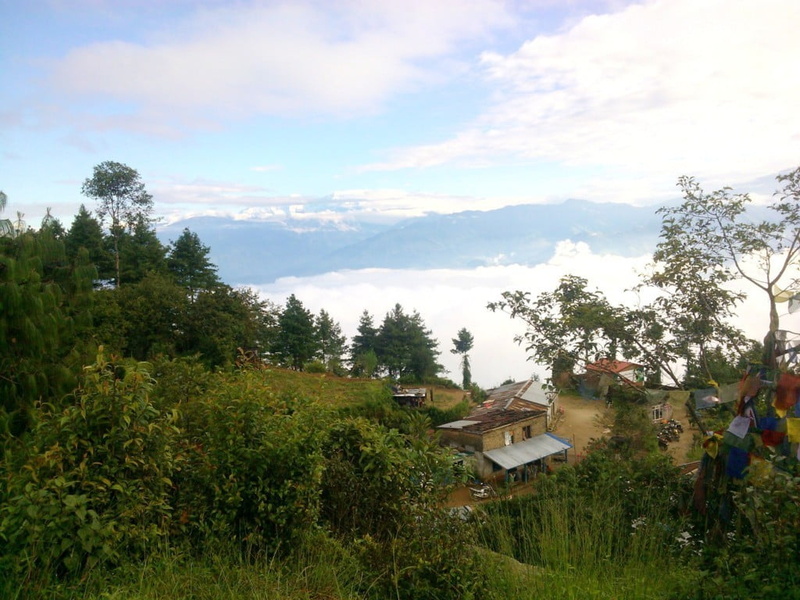 land, nature, mountain, tree, non-urban scene, sky, growth, green color, architecture, day, Kakani, scenics - nature, field, cloud - sky, landscape, environment