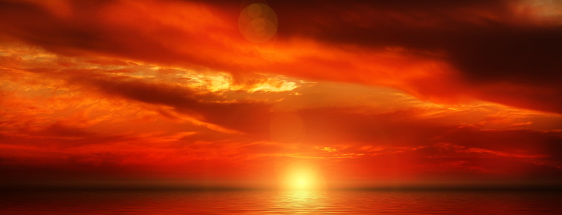 sunset, outdoors, beauty in nature, heat - temperature, clouds, horizon, 4K, sun, orange color, evening sky, sunbeam, atmospheric, nature, photo, romantic