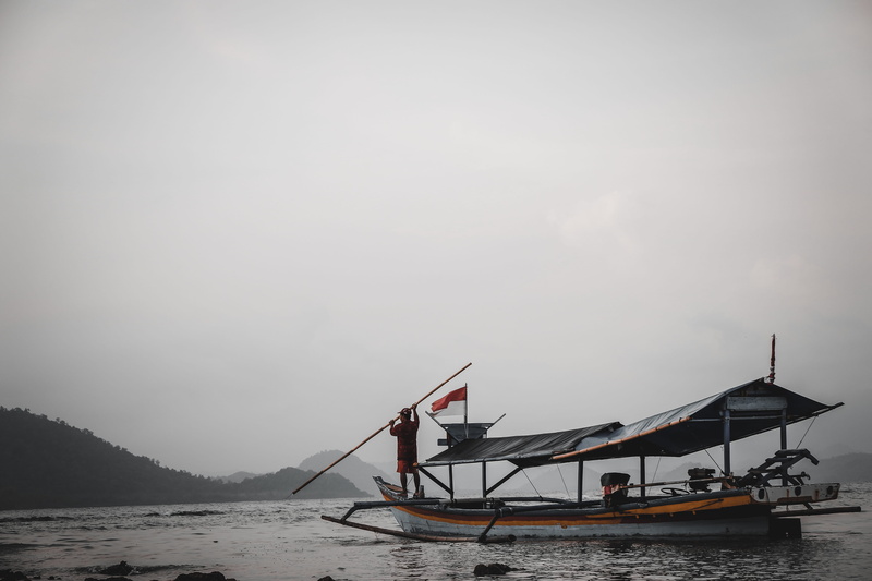 travel, scenics - nature, nature, no people, 4K, watercraft, fog, transportation, beauty in nature, outdoors, vessel, lampung, person, indonesia, fishing industry
