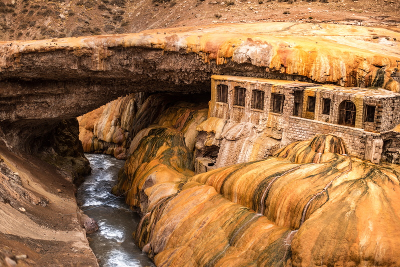 tourism, travel, mountain, rock, argentina, geology, 5K, no people, canyon of atuel, travel destinations, flowing water, brown, outdoors, architecture