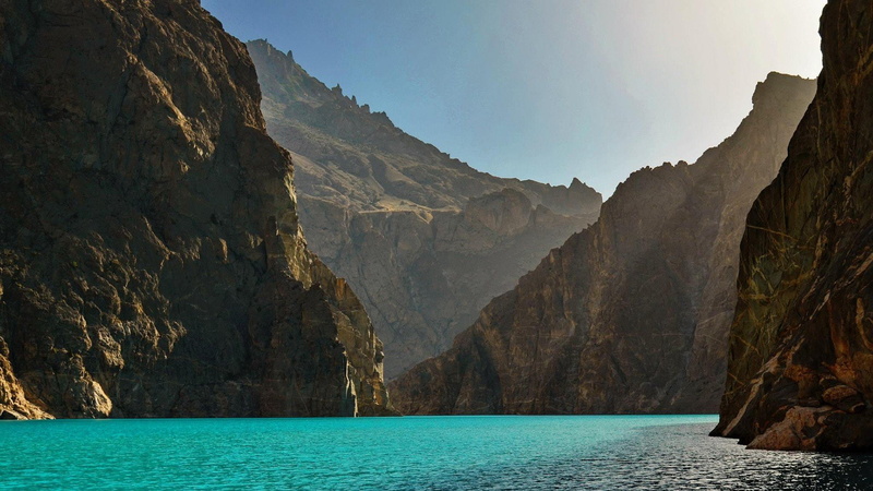 1080P, attabad lake karakoram mountains pakistan lake mountains water blue