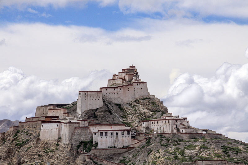 tourism, plant, outdoors, gyantze, buddhism, travel destinations, defense systems, tree, asia, the past, abandoned, no people, china, 5K, cloud - sky