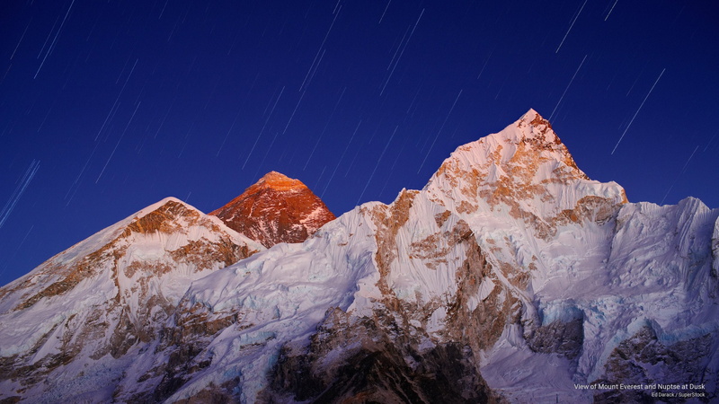 2K, nuptse, mount, dusk, view, everest, Mountains