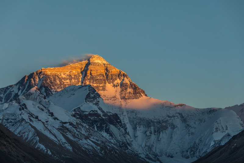 mountains, sunset, clear sky, 5K, Mount Everest
