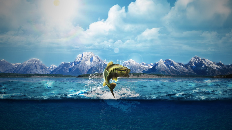 nature, mountain, Deep Sea, Horizon, split view, Natural Lighting, Word Clouds, Sea Monsters, fish, sea, 2K, Mount Everest