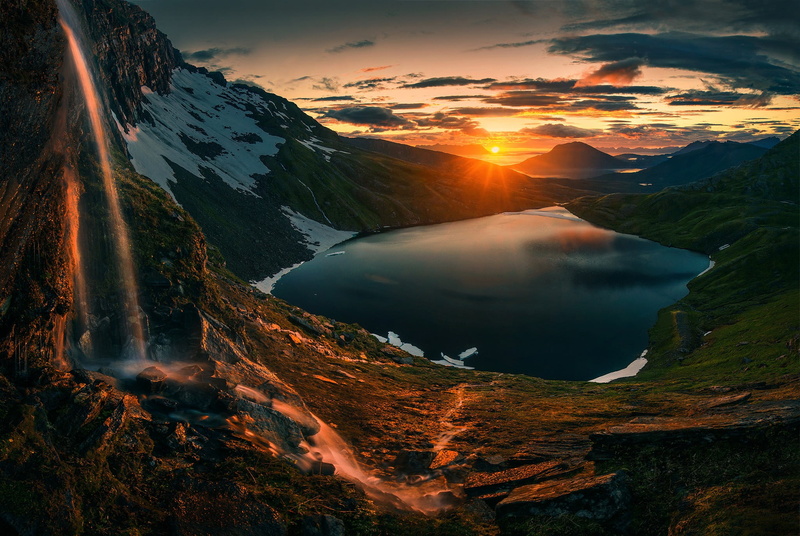non-urban scene, clouds, sky, rock, mountain Range, reflection, beauty In Nature, scenery, glacier, no People, summer, tourism, forest, mountain, night
