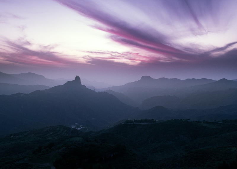 mist, trees, cloud - sky, mountain, mountains, tranquil scene, mountain peak, 720P, no people, far view, violet, fog, beauty in nature, sky, scenics - nature