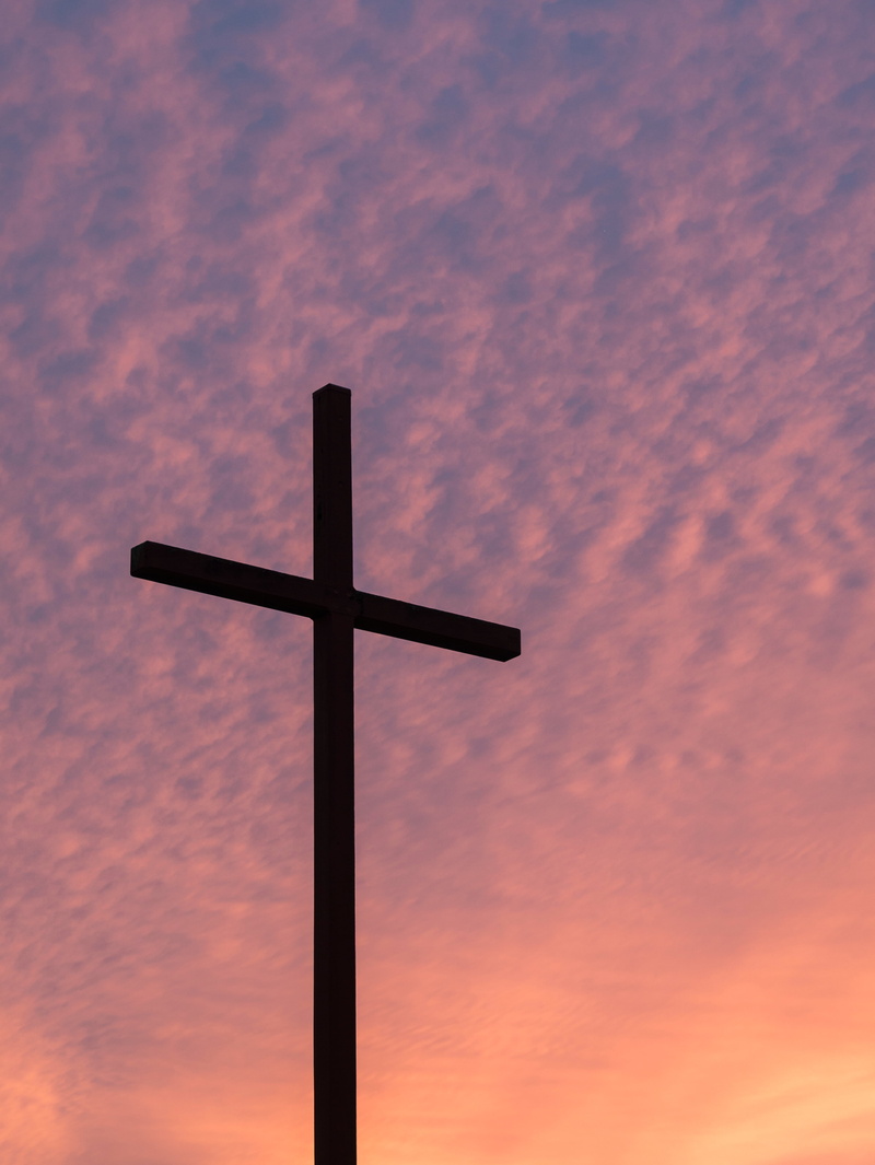 no people, spirituality, heaven, cross Shape, resurrection, cloudscape, nature, shadow, hour, woods, purple, dark, low angle view, god, clouds, stratus