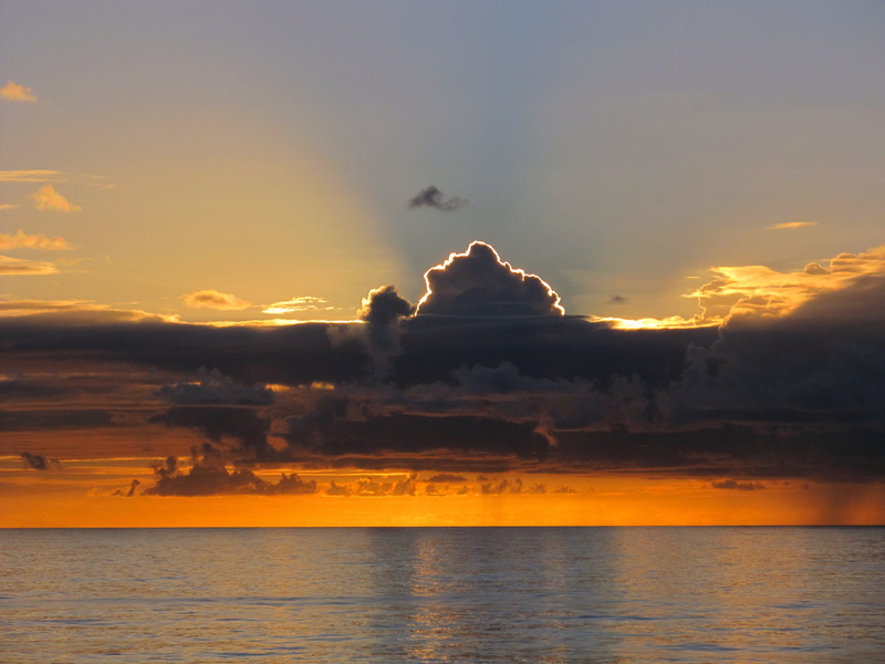 photo, tranquility, reflection, silhouette, ocean, outdoors, no people, golden, clouds, orange color, photograph, dramatic sky, 4K, nature, sun, tranquil scene