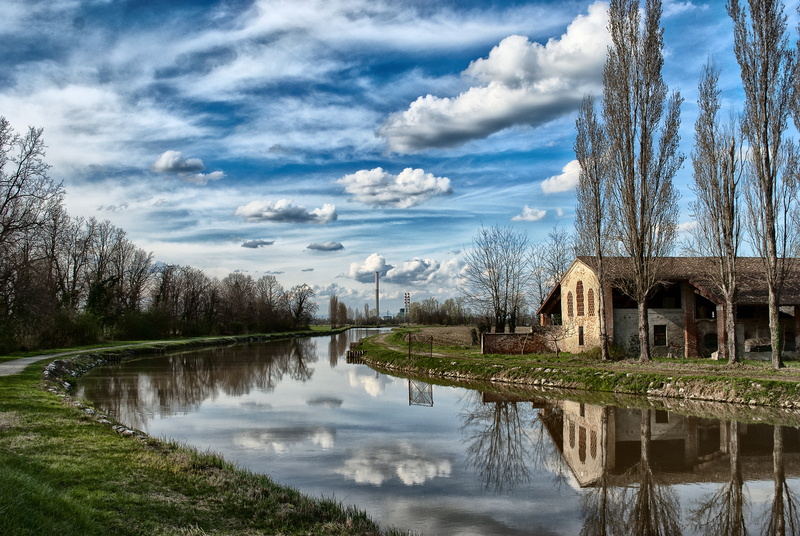 cielo, lake, Canale, canal, nature, house, reflection, landscape, stratus clouds, architectural photography, architecture, 4K, architectural, tree, sky