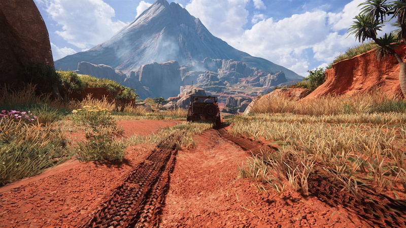 no people, PlayStation 4, pavement, landscape, sky, sunlight, mountain peak, video games, soil, tree, plant, nature, 1080P, tranquil scene, environment