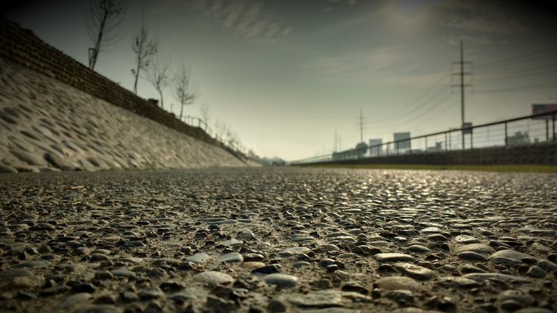 day, macro, solid, Floor, building exterior, from the ground, trail, street, gravel, nature, path, agriculture, outdoors, architecture, rural scene, surface level