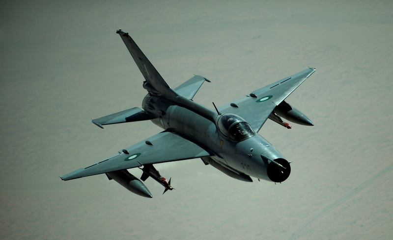 air force, security, day, Chengdu J-7, mid-air, airplane, no people, nature, transportation, mode of transportation, aggression, military airplane, fighter plane