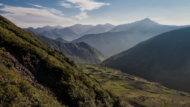 environment, remote, mountain peak, scenics - nature, day, sky, 5K, land, tranquil scene, cloud - sky, green color, mountain ridge, tranquility, idyllic