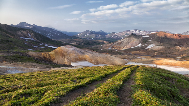 day, beautiful kamchatka mountains, non-urban scene, plant, no people, outdoors, scenics - nature, mountain, valley, beauty in nature, environment, snowcapped mountain