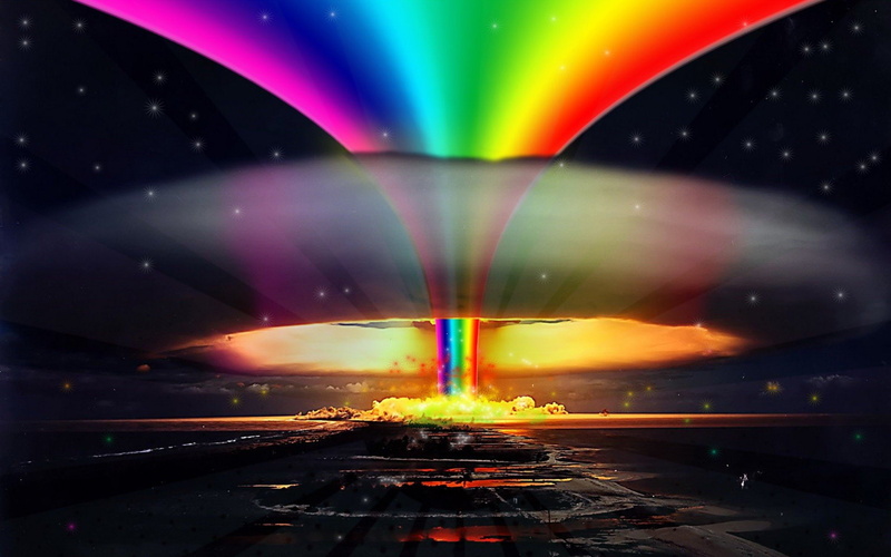 Pride, 1080P, Explosions, rainbows, multicolor, coloring, selective, Gay