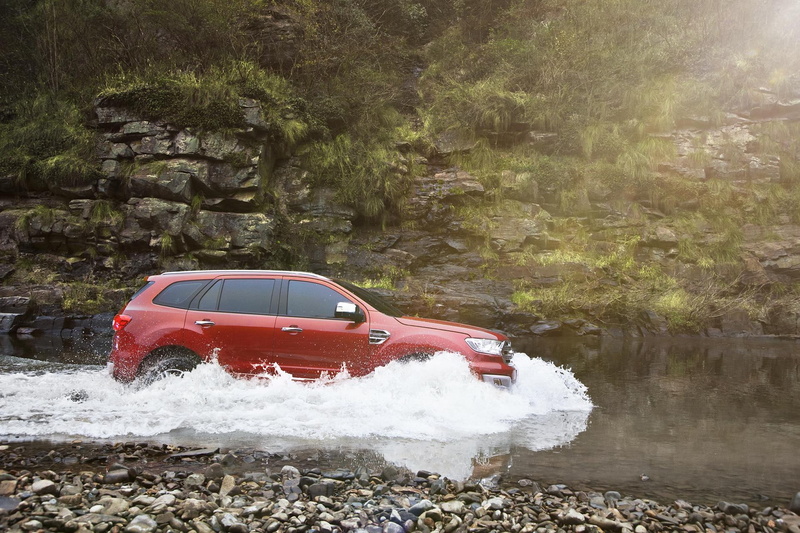 no people, land, motor vehicle, transportation, suv, land vehicle, nature, everest, growth, red, forest, sports utility vehicle, ford, outdoors, water