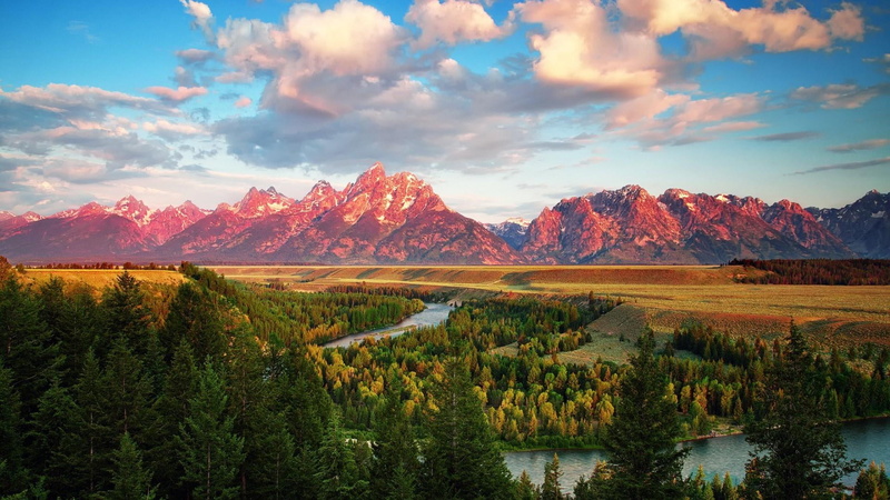 wyoming, reflection, nature reserve, mountain, outdoors, idyllic, environment, beauty in nature, autumn, nature, river, national park, non-urban scene