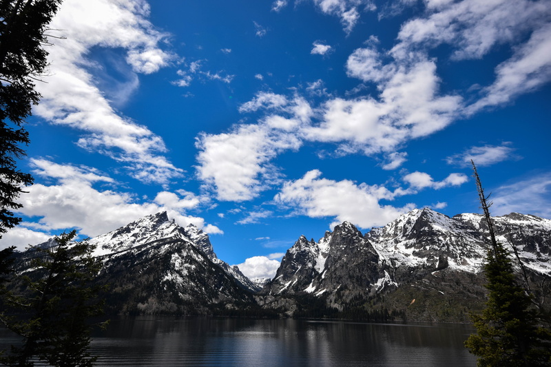 outside, no people, water, tranquility, sky, wyoming, idyllic, outdoors, waterfront, snowcapped mountain, cold temperature, beauty in nature, united states