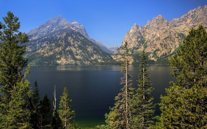 1080P, national, teton, park, grand, jenny, lake, landscape, mountains, trees