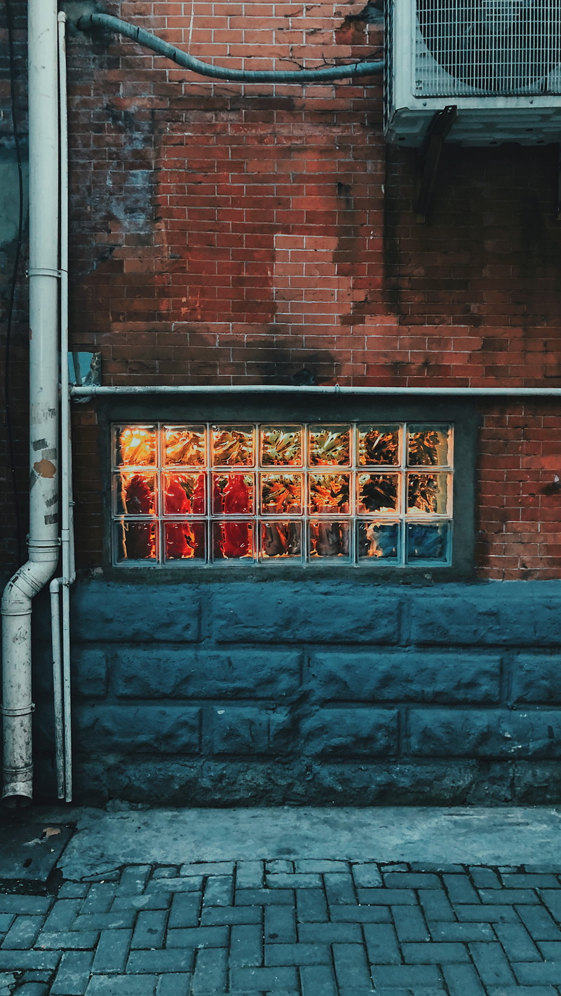 spoke, banister, abandoned, 978 kangding rd, wall, house, footpath, cobblestone, china, window, outdoor, ac, door, jingan qu, brick wall, day, home decor
