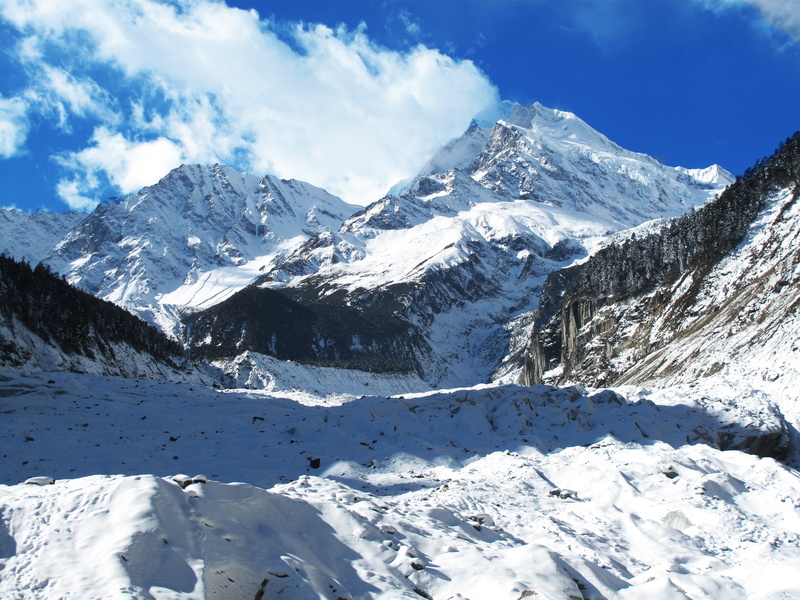 hailuogou, blue, mountain, scenics, beauty in nature, mountain Peak, sichuan, cloud - sky, non-urban scene, winter, day, tranquil scene, snowcapped mountain