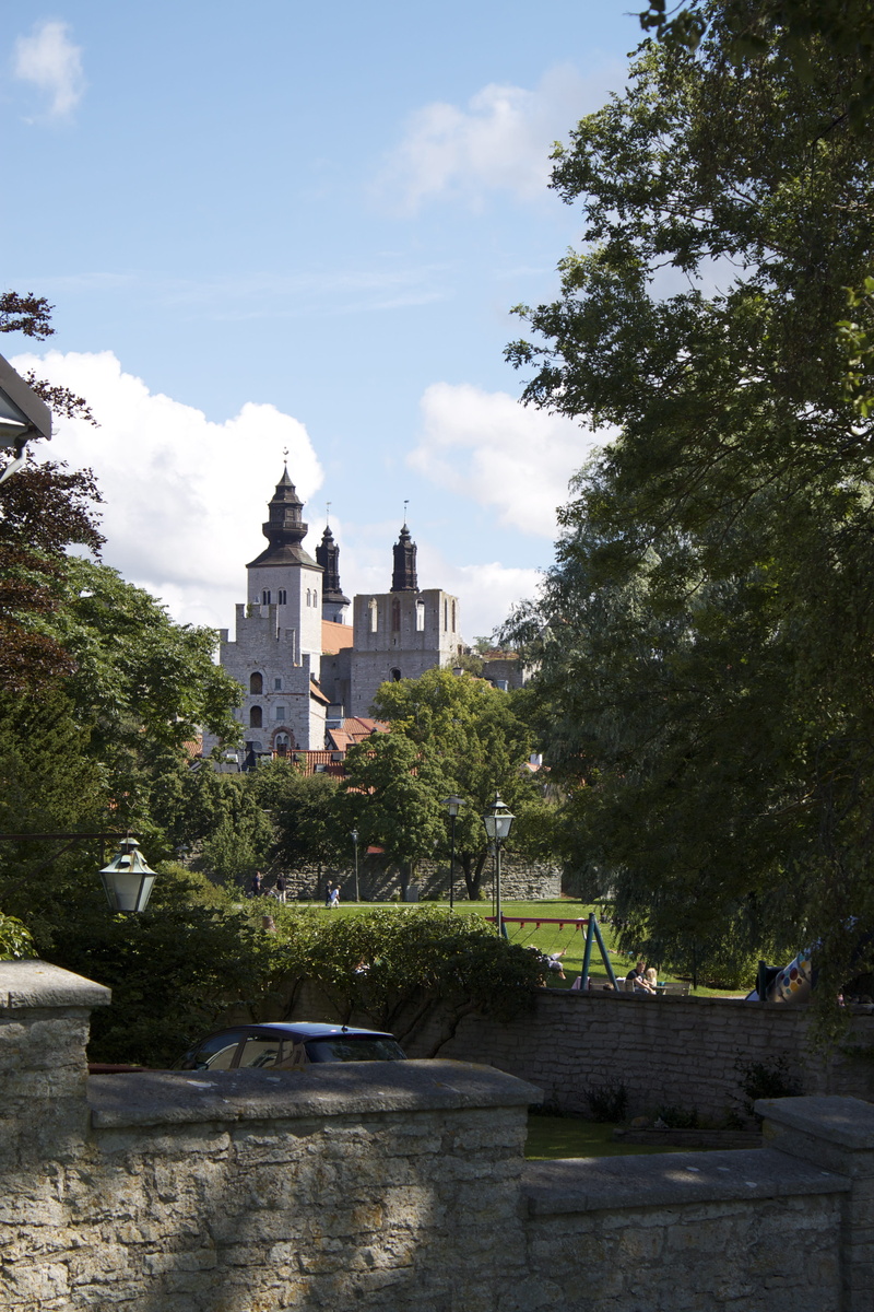 city, Gotland, the past, no people, belief, building exterior, visby, plant, Visby Cathedral, architecture, built structure, religion, nature, history