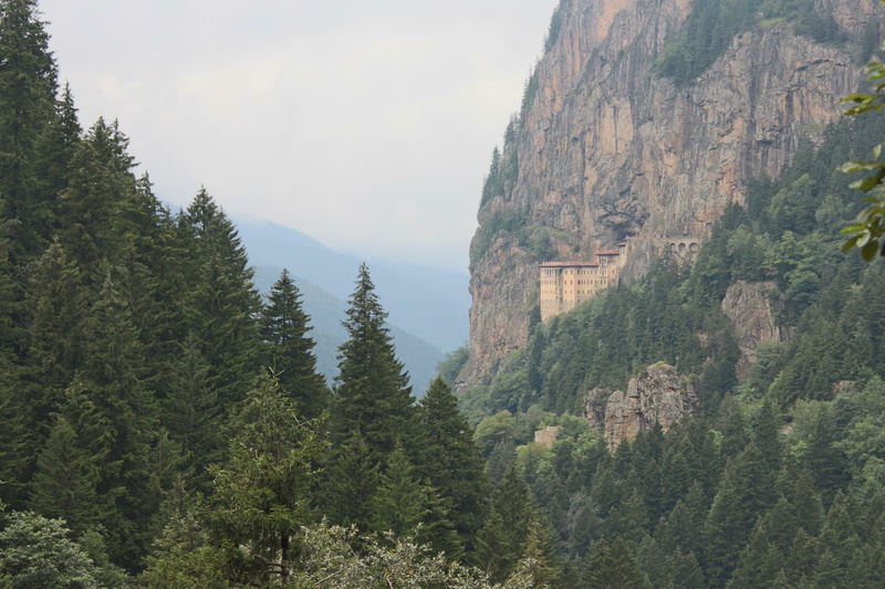tranquil scene, Trabzon, scenics - nature, Green, mountain, Panagia Sumela, mountain range, non-urban scene, land, outdoors, no people, plant, 5K, architecture