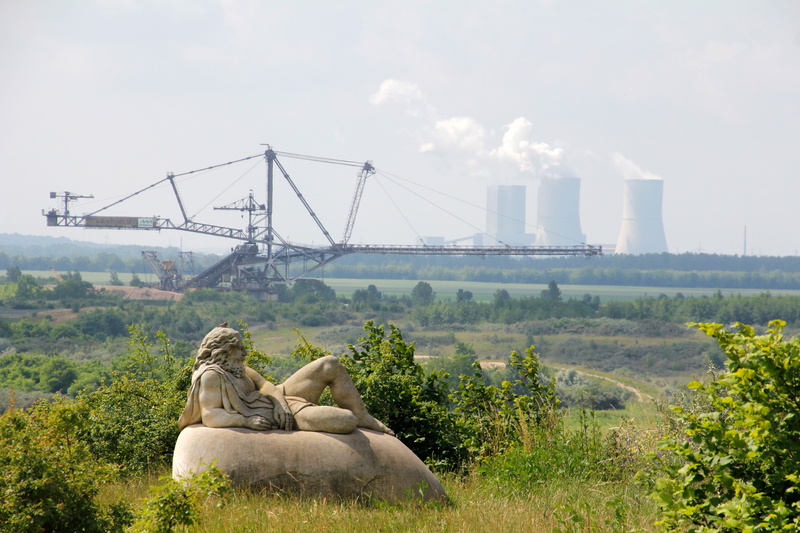 white smoke, animal themes, power plant, sky, mining, animal wildlife, industry, 4K, sculpture, connection, chimney, brown coal mining, Leipzig, outdoors