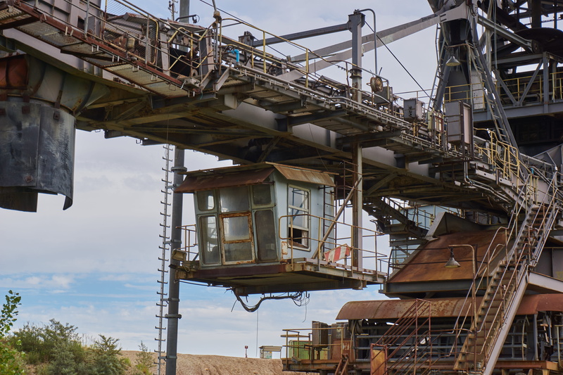 industry, incomplete, daytime, excavators, pipe - tube, open pit mining, white, no people, metal, removal, economy, development, construction industry