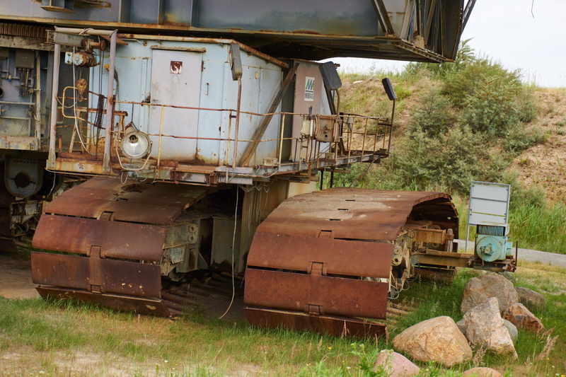 lost places, field, commodity, day, obsolete, bucket wheel excavators, 5K, brown coal, outdoors, deterioration, nature, transportation, no people, damaged