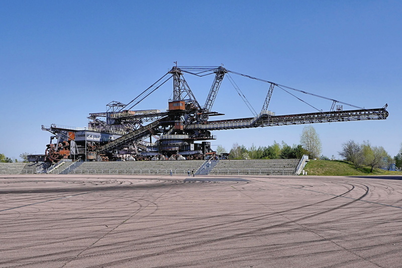 nature, coal excavator, architecture, transportation, old, industrial monument, equipment, pollution, brown coal mining, development, blue, day, machine