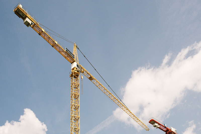 metal, development, lifting, industrial, tall, cloud - sky, design, machine, work, 4K, urban, sky, structure, equipment, high, low angle view, construction industry