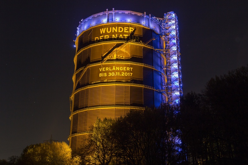 attraction, travel destinations, sky, illuminated, north rhine westphalia, trip, nature, tall - high, 5K, ruhr area, low angle view, tower, cities, gasometer