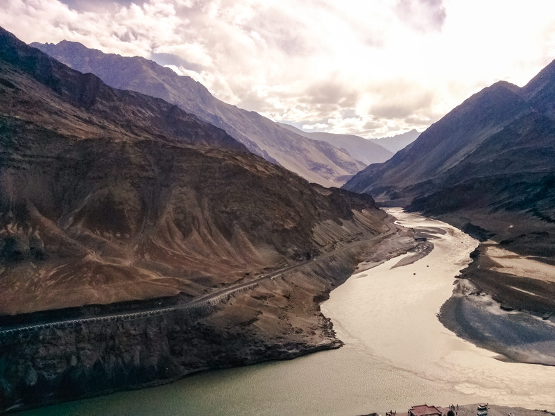 cloud - sky, beauty in nature, leh ladakh (northern range trek n tour), tranquility, landscape, mountain peak, 2K, mountain range, sepia, environment