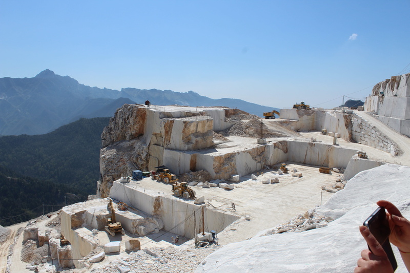 scenics - nature, clear sky, blue, panoramic, 5K, mountain, day, winter, sunlight, mountain range, quarry, sky, stones, carrara marble, outdoors, real people
