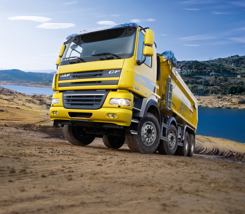 DAF, DAF CF85.460, body, 2K, 8x4, dump truck, Euro5, primer, yellow, truck