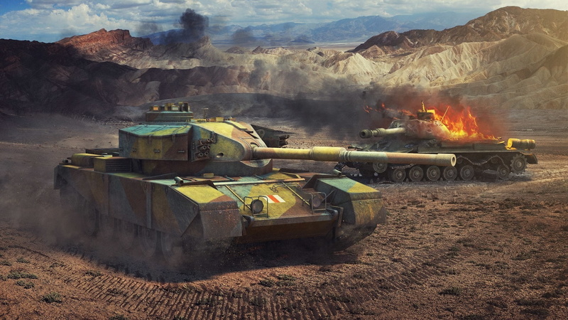 Africa, motion, field, transportation, armed forces, no people, outdoors, video games, land, FV4202, World of Tanks, war, quarry, conflict, fighting, weapon