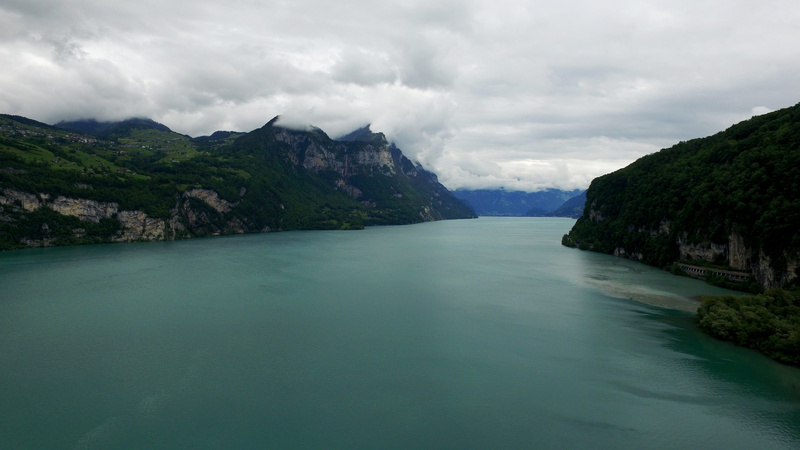 walensee, sky, tranquil scene, day, lake walen, idyllic, clouds, mountains, land, water, waterfront, schweiz, tranquility, filzbach, outdoors, mountain