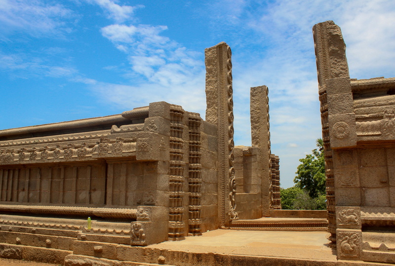 tamilnadu, building exterior, monuments, built structure, history, india, stone carvings, cloud - sky, ruined, travel, architecture, low angle view, building