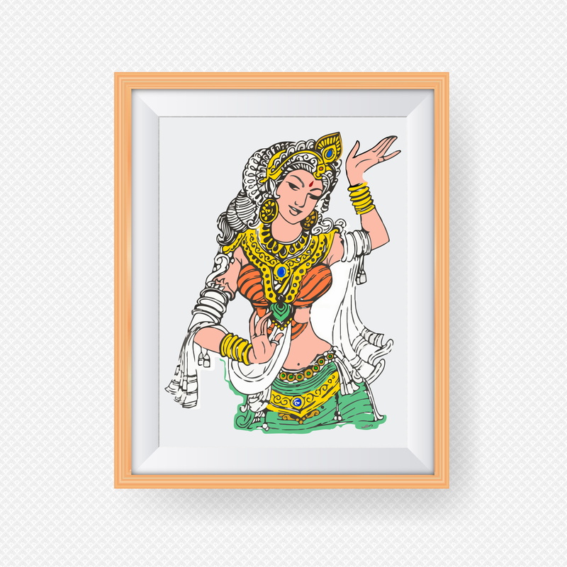 queen (royalty), dancer, India, Tamilnadu, 4K, digital art, Queen